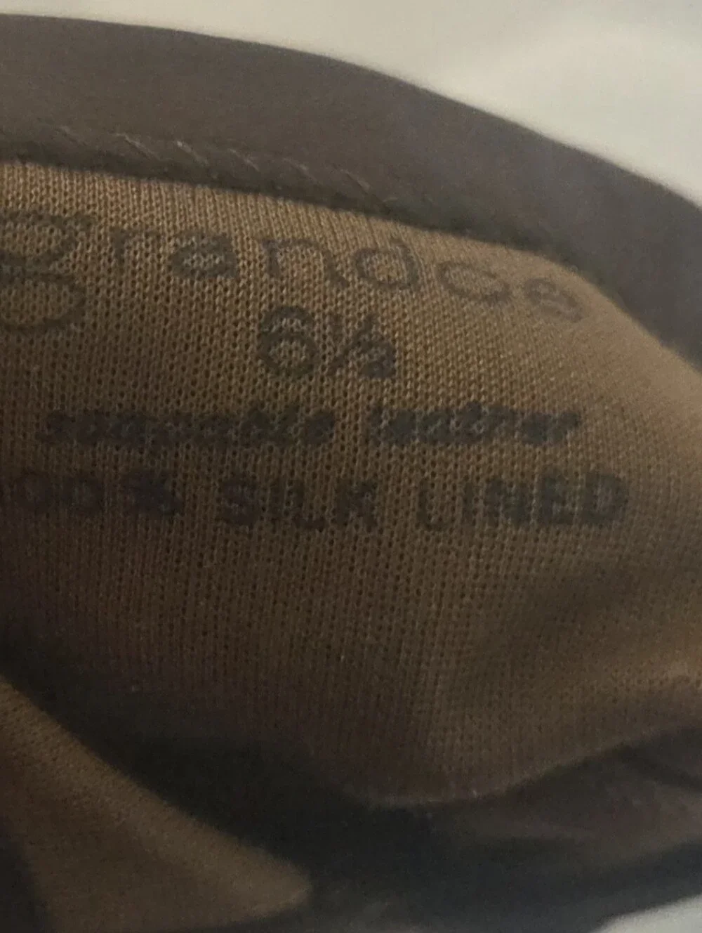 Vintage Womens Brown Leather Gloves 6.5
